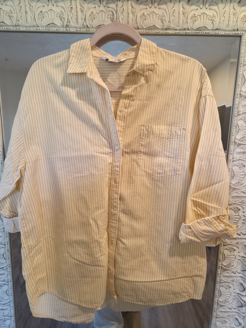 Old Navy ButterYellow Striped Button-Down Shirt